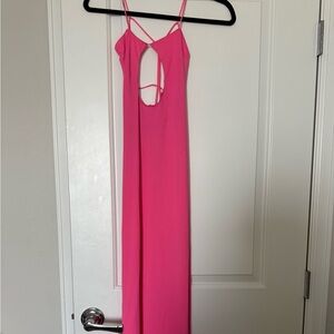 Pink Sleeveless Maxi Dress
